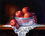 Apples in Glass Bowl